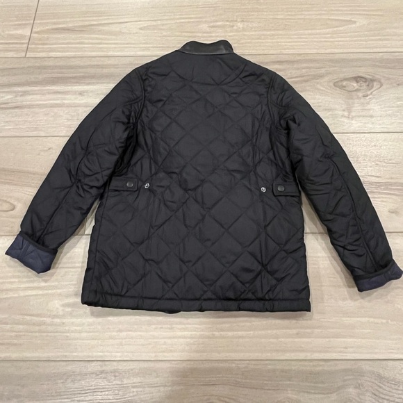 Barbour Chelsea Children's Black Nylon Quilted Zipper/Snap Closure Barn Jacket L - Picture 6 of 7